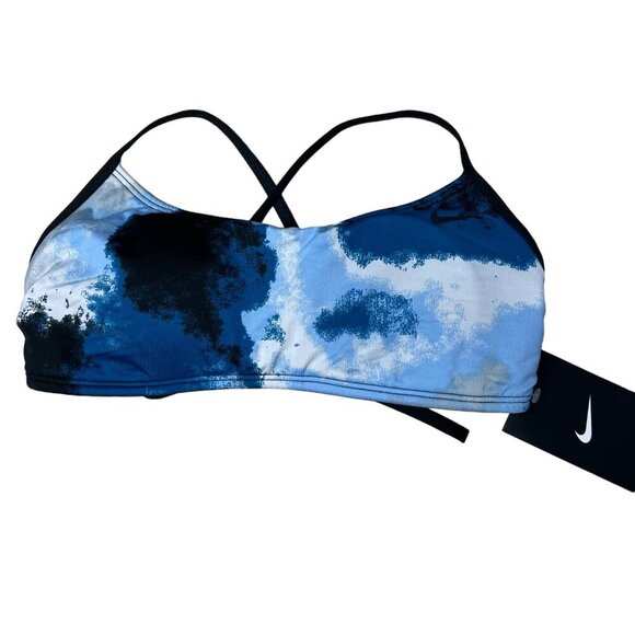 Nike Other - NWT Nike Swim Reversible Tie Dye / Black Cross Back Bikini Sporty Swim Top Small